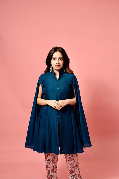 Tahira Statement Sleeves Kurta With Print Trousers